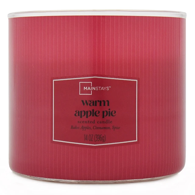 Alt view image 5 of 6 - Mainstays 14Ounce Textured Wrapped Candle Warm Apple Pie