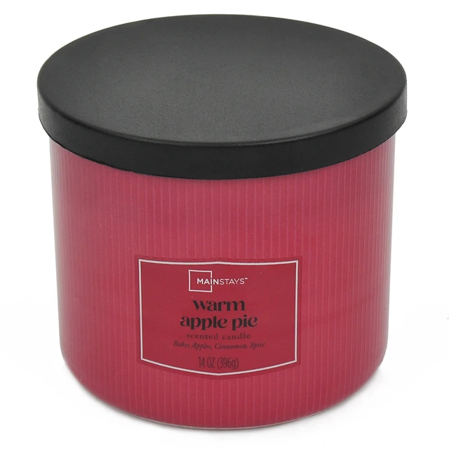 Alt view image 2 of 6 - Mainstays 14Ounce Textured Wrapped Candle Warm Apple Pie
