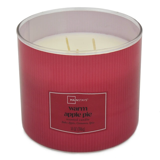 Alt view image 4 of 6 - Mainstays 14Ounce Textured Wrapped Candle Warm Apple Pie