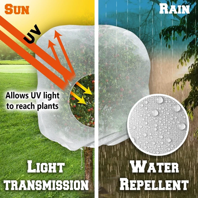 Alt view image 3 of 4 - SUNRISEUMBRELLA Multi-Size Plant Covers, Warm Frost Cloth for Freeze Frost Protection for Potted Plants Fruit Trees (96''x84'')