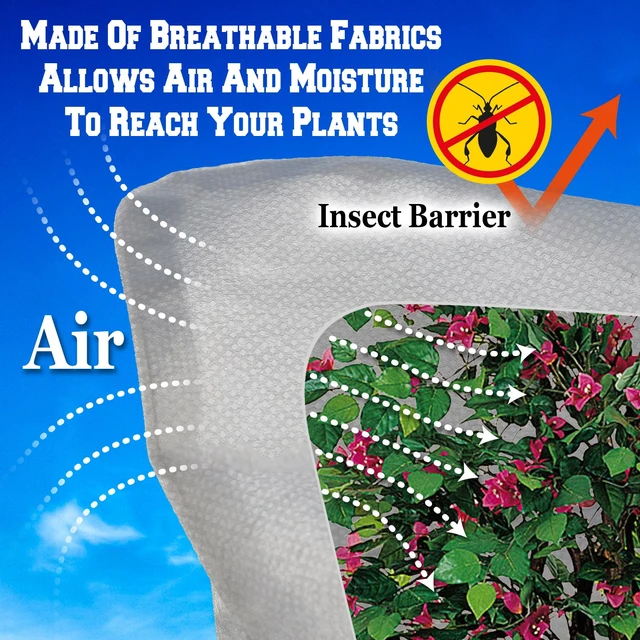 Alt view image 2 of 4 - SUNRISEUMBRELLA Multi-Size Plant Covers, Warm Frost Cloth for Freeze Frost Protection for Potted Plants Fruit Trees (96''x84'')