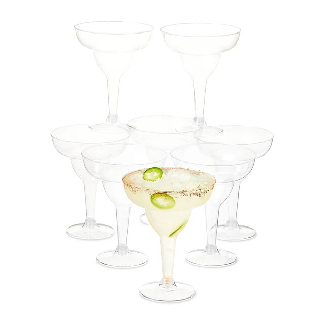 Alt view image 4 of 6 - Way to Celebrate Clear Plastic Margarita Glasses, 8 Count, 10.8 oz, 5.7 x 4.4 in