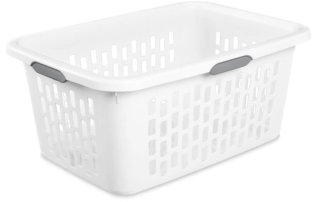 Main image of Sterilite 2 Bushel Large Plastic Laundry Basket with 4 Comfort Grip Handles, White
