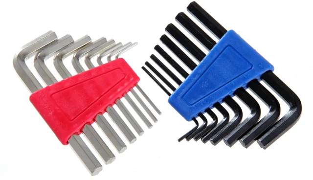 Main image of Hyper Tough 16-Piece Hex Key Set with 8 SAE and 8 Metric Sizes