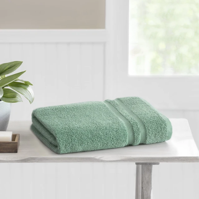 Alt view image 3 of 6 - Mainstays Performance Bath Towel Quick Dry Fade Resistant Green Sage