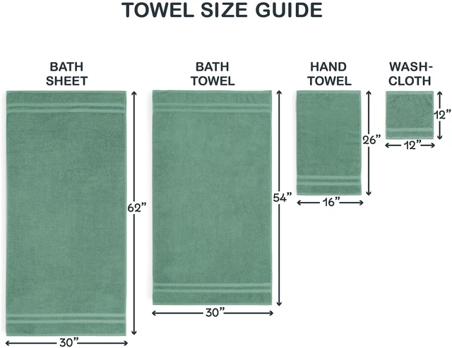 Alt view image 5 of 6 - Mainstays Performance Bath Towel Quick Dry Fade Resistant Green Sage