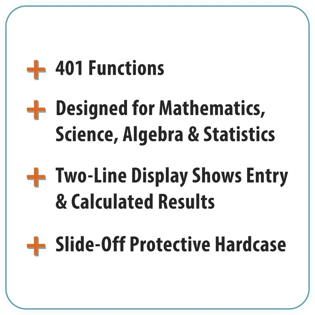 Alt view image 2 of 7 - Pen+Gear SS-6613 Scientific Calculator, 401 Functions, Black, for High School, College Math and Engineering