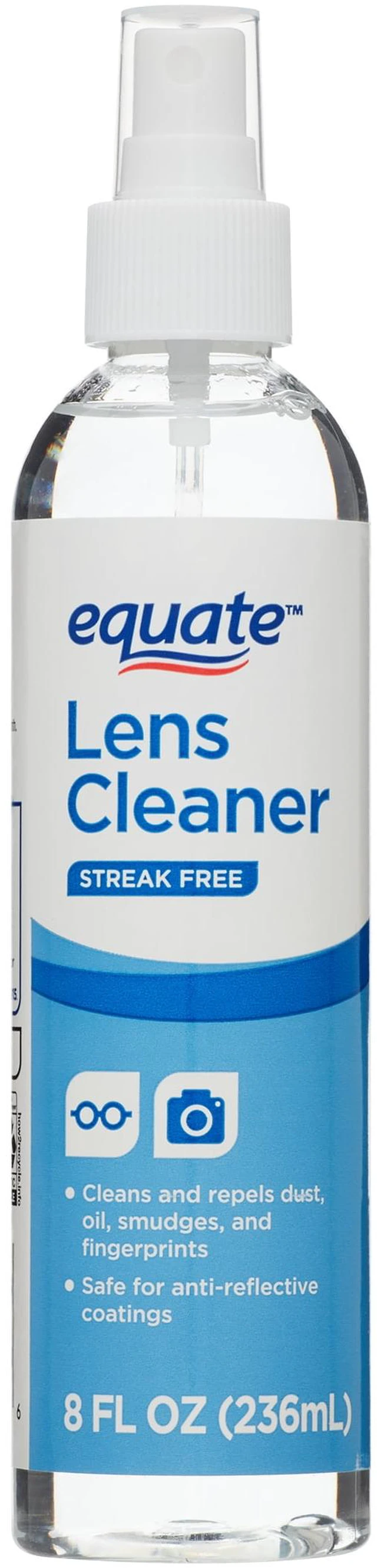 Main image of Equate 8oz Streak-Free Lens Cleaner Spray Bottle 1Count