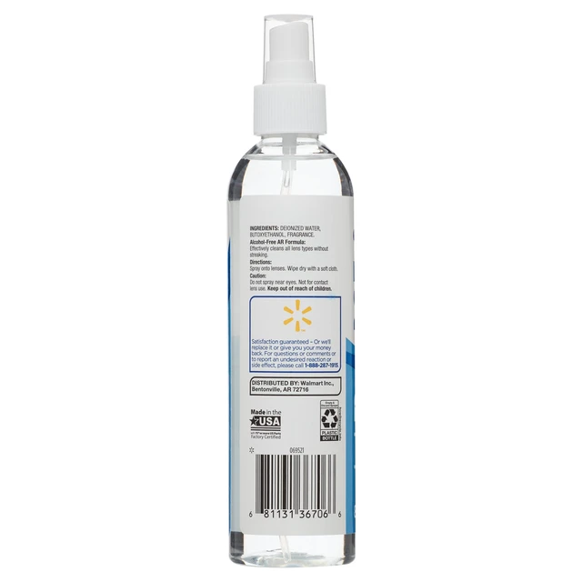 Alt view image 2 of 7 - Equate 8oz Streak-Free Lens Cleaner Spray Bottle 1Count