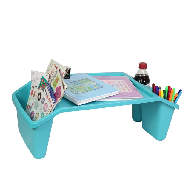 Alt view image 3 of 6 - Everything Mary Lap Desk 17.9" Storage, Teal