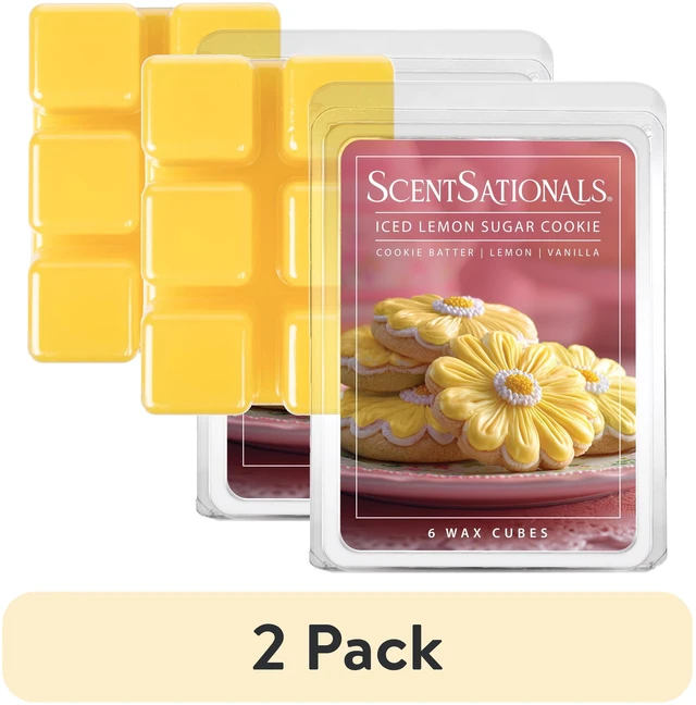 Main image of ScentSationals Iced Lemon Sugar Cookie Scented Wax Melts, 2 Pack, 2.5 oz