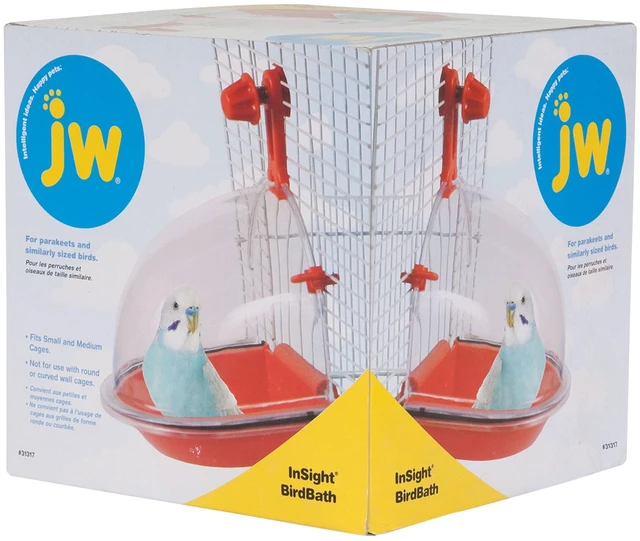 Alt view image 3 of 7 - JW Pet Bird Bath for Small & Medium Cages for Parakeets and Similar Sized Birds, Assorted