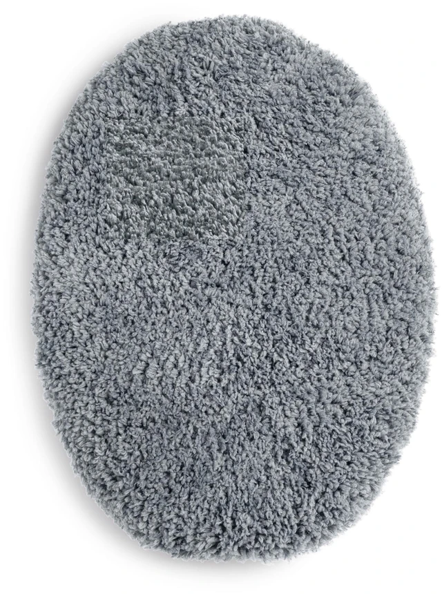 Main image of Mainstays Basic Polyester Toilet Lid Cover, Grey, 19"x22"