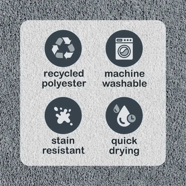 Alt view image 3 of 6 - Mainstays Basic Polyester Toilet Lid Cover, Grey, 19"x22"