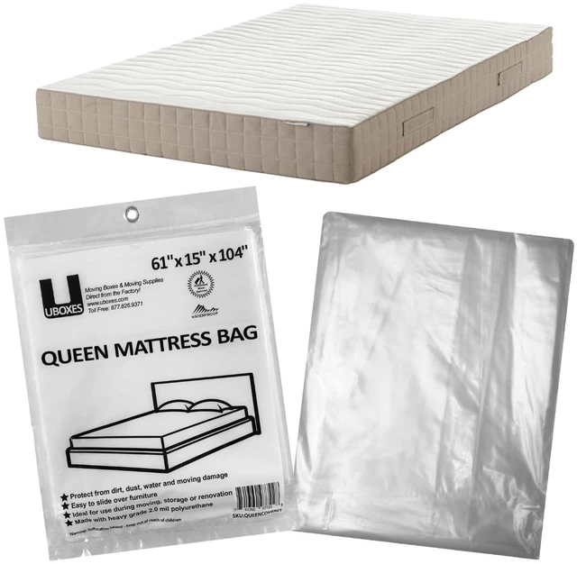 Main image of UBMOVE Queen Mattress Bag 61x15x104in, 2 Mil, 1 Pack, Box Spring Bed Protector