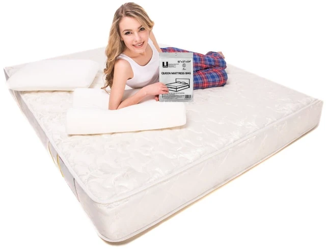 Alt view image 6 of 6 - UBMOVE Queen Mattress Bag 61x15x104in, 2 Mil, 1 Pack, Box Spring Bed Protector