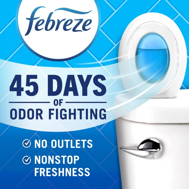 Alt view image 6 of 6 - Febreze Bathroom Air Freshener, Linen & Sky Scent, 2 Count