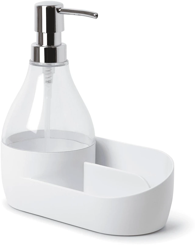 Alt view image 2 of 6 - Mainstays Soap Dispenser with Built-in Sponge Holder Caddy, 17.1 oz (508ml)