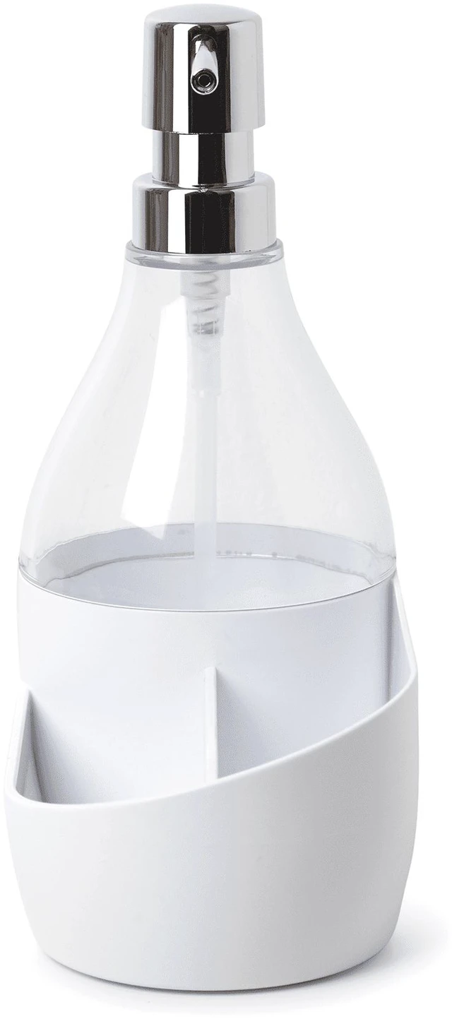 Alt view image 4 of 6 - Mainstays Soap Dispenser with Built-in Sponge Holder Caddy, 17.1 oz (508ml)