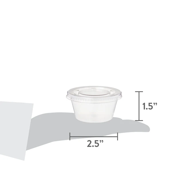 Alt view image 2 of 6 - Great Value 2oz 50Count Disposable Plastic Cups with Lids, Clear