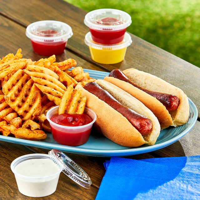 Alt view image 3 of 6 - Great Value 2oz 50Count Disposable Plastic Cups with Lids, Clear