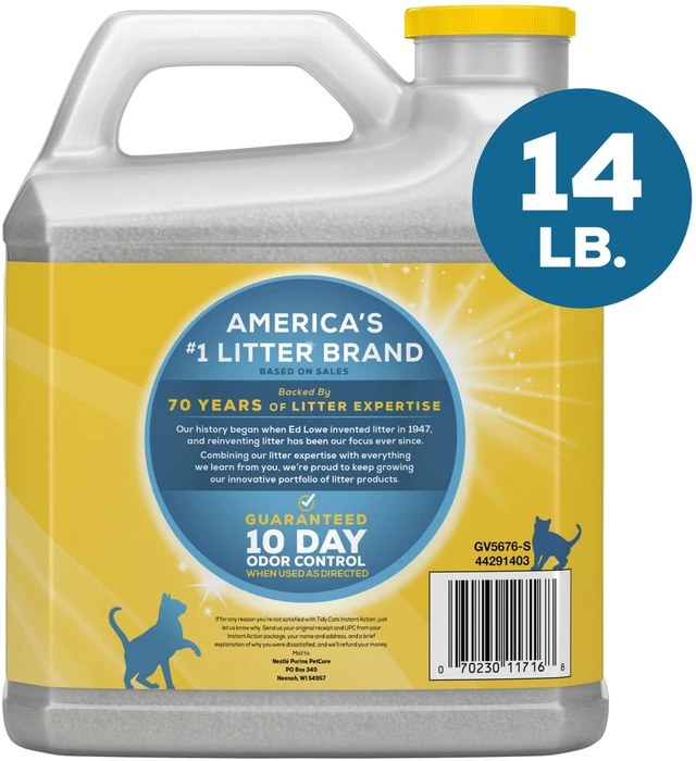 Alt view image 5 of 5 - Purina Tidy Cats Instant Action Clumping Cat Litter, Floral Scent, 14lb Jug