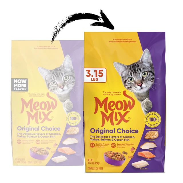 Alt view image 5 of 6 - Meow Mix Original Choice Dry Cat Food, 3.15lb Bag