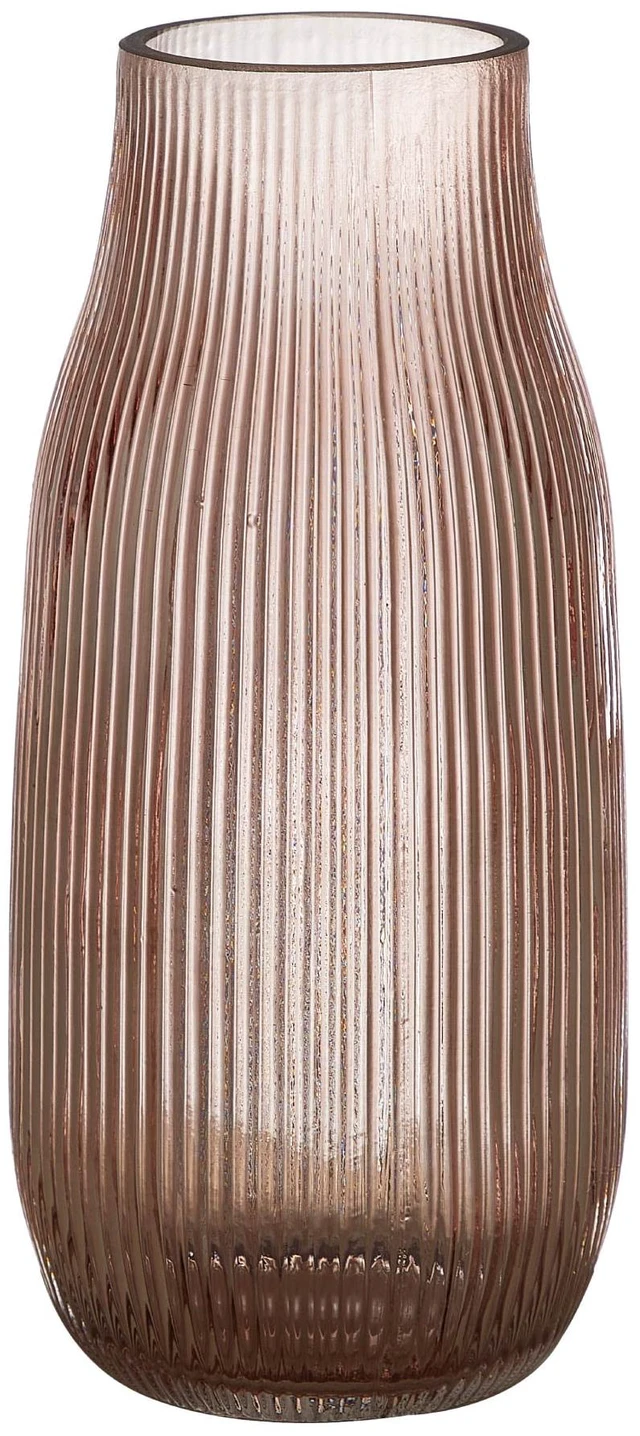 Main image of Beautiful by Drew Barrymore Bottleneck Ribbed Blush Glass Vase
