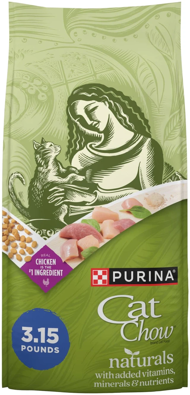 Main image of Purina Cat Chow Naturals Indoor Dry Cat Food, Chicken & Turkey, 3.15lb Bag