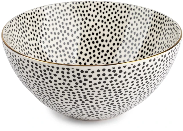 Main image of Thyme & Table Dot Large Bowl, Black and White