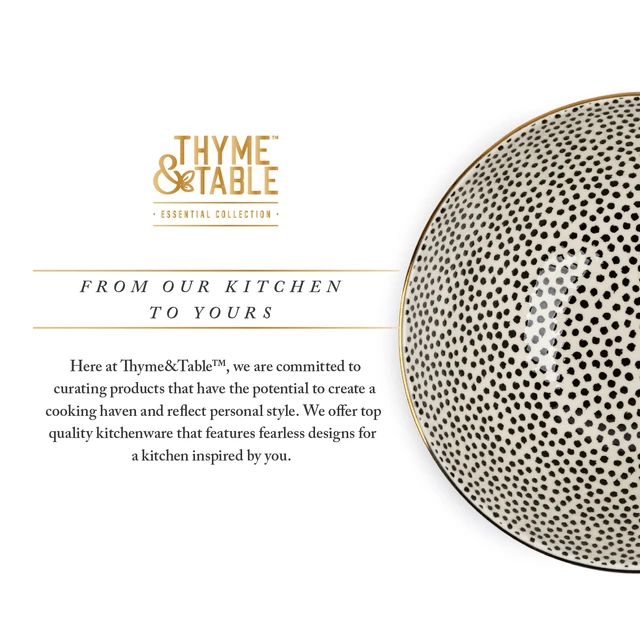 Alt view image 4 of 6 - Thyme & Table Dot Large Bowl, Black and White