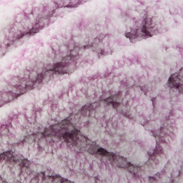 Alt view image 4 of 4 - Mainstays Chenille Heathered Yarn 33Yds Purple 100% Polyester Super Bulky