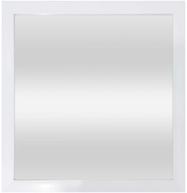 Main image of Mainstays 16in x 16in White Square Wall Mirror for Bathroom and Living Room