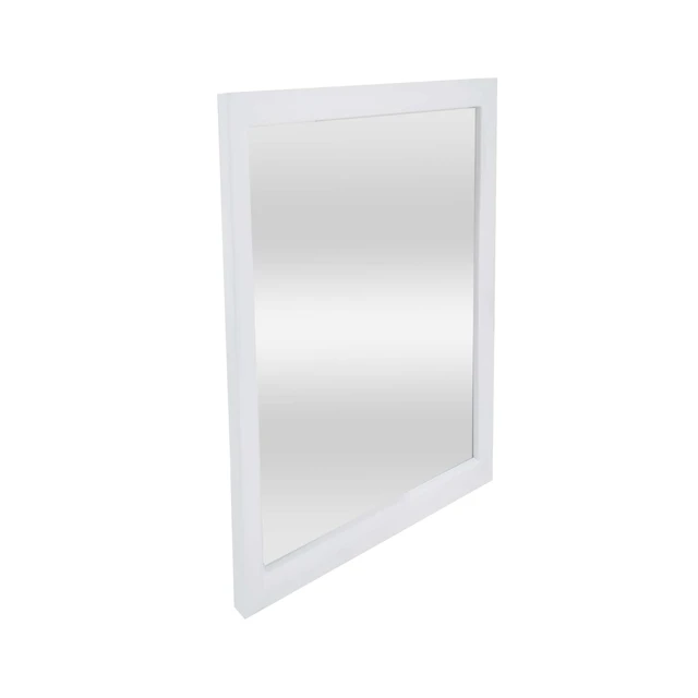 Alt view image 5 of 5 - Mainstays 16in x 16in White Square Wall Mirror for Bathroom and Living Room