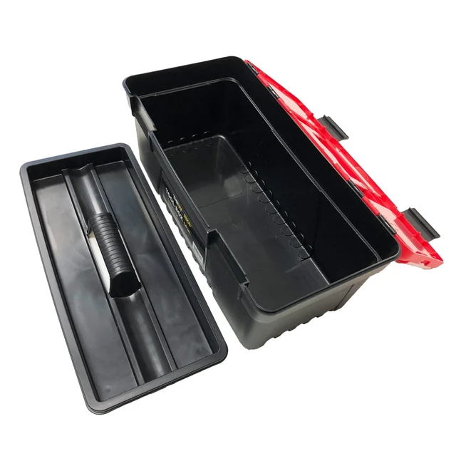 Alt view image 4 of 6 - THEWORKS 14 Inch Durable Tool Box with Lid Organizers and Removable Tool Tray