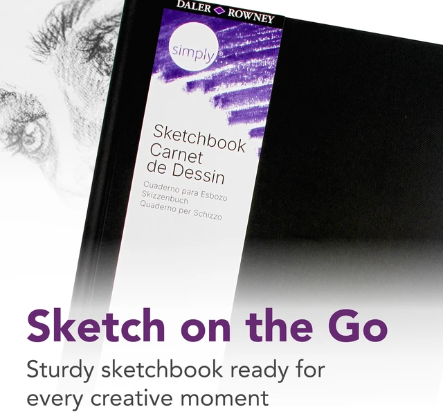 Alt view image 5 of 6 - Daler-Rowney Simply Sketchbook, Soft White, Hardcover, 110 Sheets, 4"x6", 65lb/100g