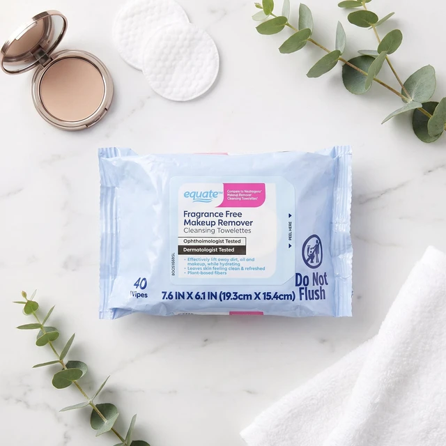 Alt view image 3 of 6 - Equate Fragrance Free Makeup Remover Cleansing Towelettes, 80 Count