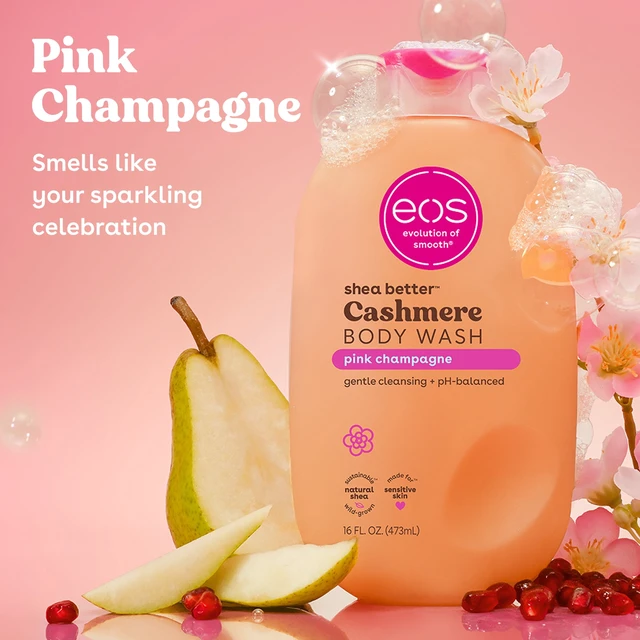 Alt view image 4 of 6 - EOS Pink Champagne Body Wash, Sparkling Scented Hydrating Gel-Cream Body Cleanser, 16fl oz