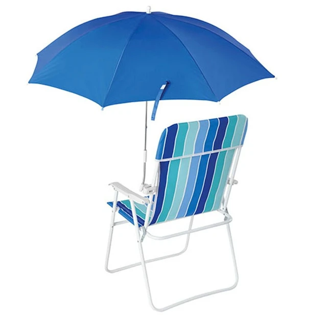 Alt view image 3 of 6 - Mainstays Blue Clip-on Umbrella with UV Resistant for Beach Chair