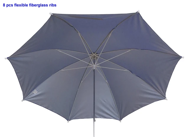 Alt view image 4 of 6 - Mainstays Blue Clip-on Umbrella with UV Resistant for Beach Chair
