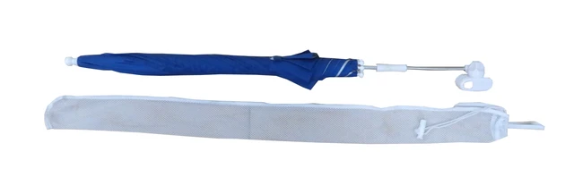 Alt view image 2 of 6 - Mainstays Blue Clip-on Umbrella with UV Resistant for Beach Chair