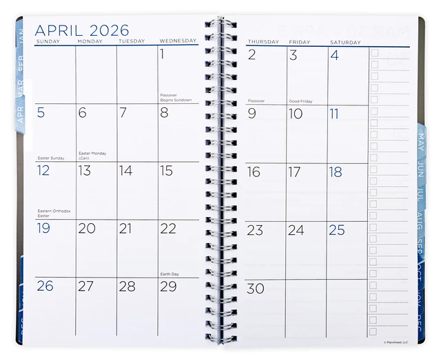 Alt view image 2 of 7 - See it Bigger Medium Monthly Weekly Planner, 5.5 x 8.75 inches, Black, 15-Month (Oct 2025 - Dec 2026)