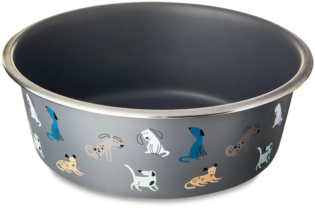 Main image of Vibrant Life 7.5-Cup Large Stainless Steel Doggies Pet Bowl, Blue