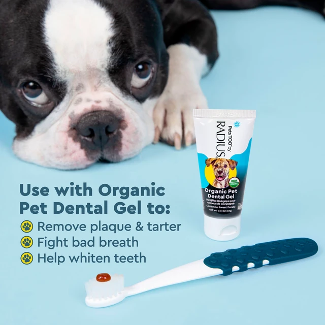 Alt view image 3 of 5 - RADIUS Soft Bristle Organic Pet Toothbrush for Dogs and Cats