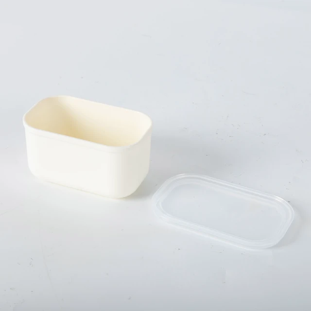 Alt view image 6 of 6 - Mainstays Snackle Box Mini 4-Compartment Plastic Food Storage Container with Lids and Handle, White