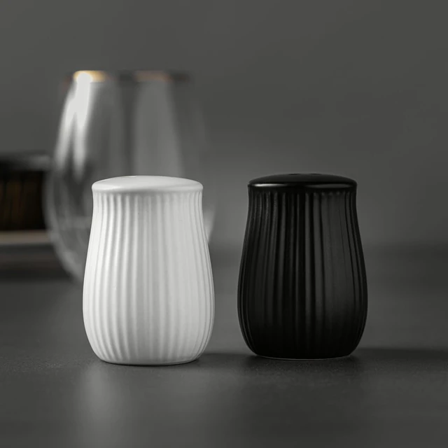 Alt view image 5 of 6 - Thyme & Table 2 Piece Ceramic Salt and Pepper Shakers, Black
