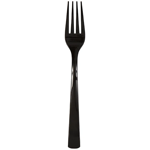 Alt view image 4 of 7 - 6-Pack, 24-Count Black Disposable Plastic Forks by Way to Celebrate