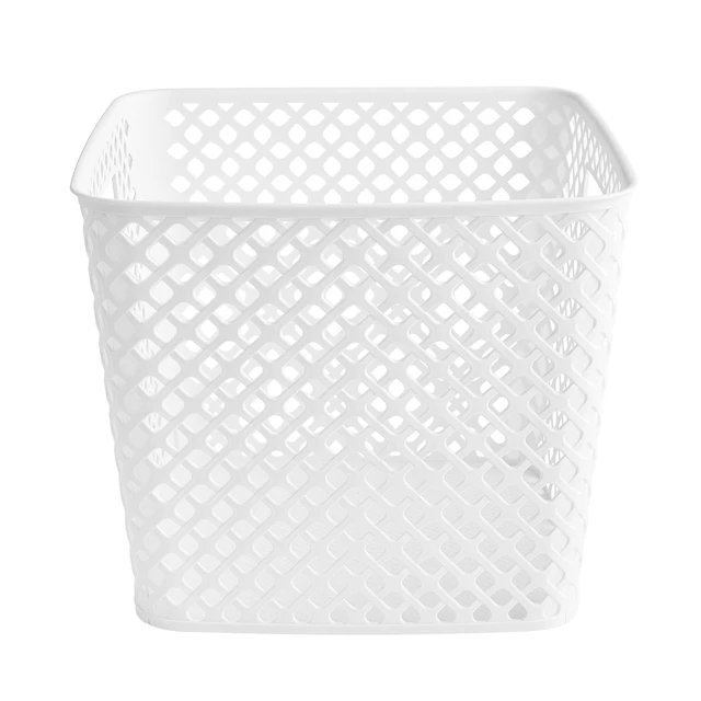 Alt view image 4 of 5 - Mainstays Cube Plastic Storage Basket, Arctic White