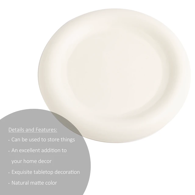Alt view image 5 of 6 - Mainstays by Becky G. & Alejandra 8" Ceramic Decorative Bubble Tray, White