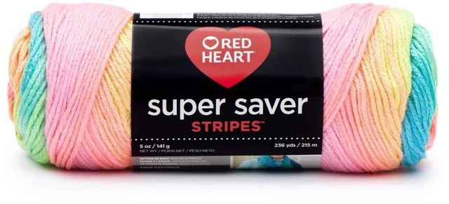 Main image of Red Heart Super Saver #4 Worsted Acrylic Yarn Retro Stripe 5oz/142g 236yd